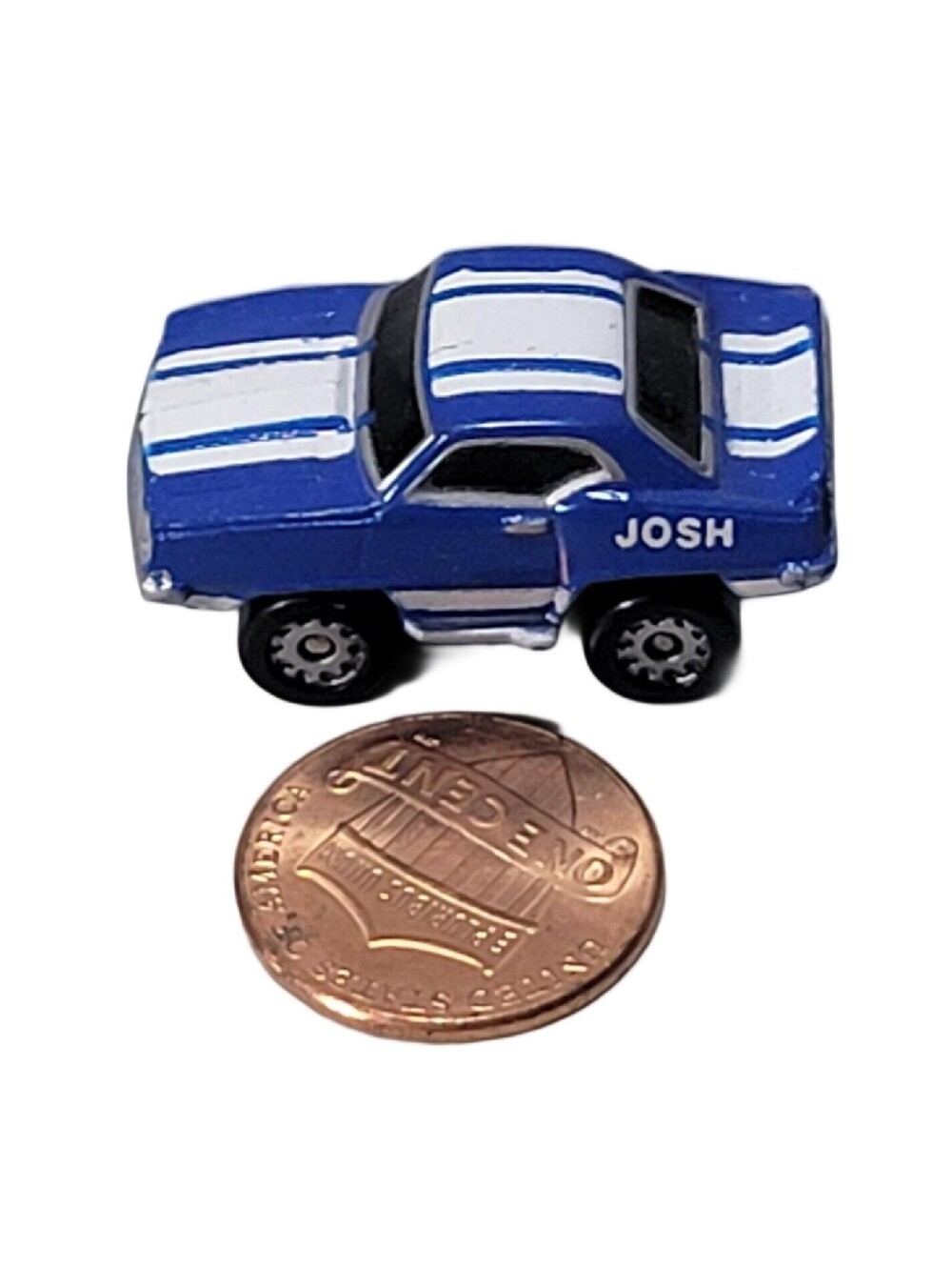 Micro Machines 1969 Chevy Camaro Blue White Stripe JOSH 1986 Galoob